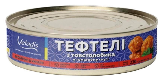 Тефтелі з товстолобика в томатному соусі VELADIS 230 г